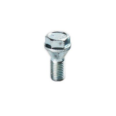 Wheel bolt short head M12x1.5x25 Conical H17 Silver
