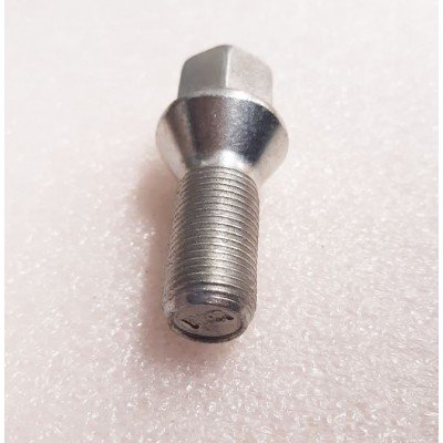 Perno de rueda de cabeza corta M15x1.25x28 Cónica 60° H17 plata